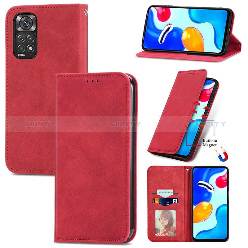 Funda de Cuero Cartera con Soporte Carcasa S08D para Xiaomi Redmi Note 11 4G (2022)