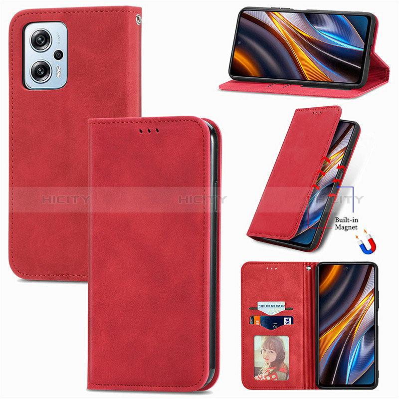 Funda de Cuero Cartera con Soporte Carcasa S08D para Xiaomi Redmi Note 12T Pro 5G