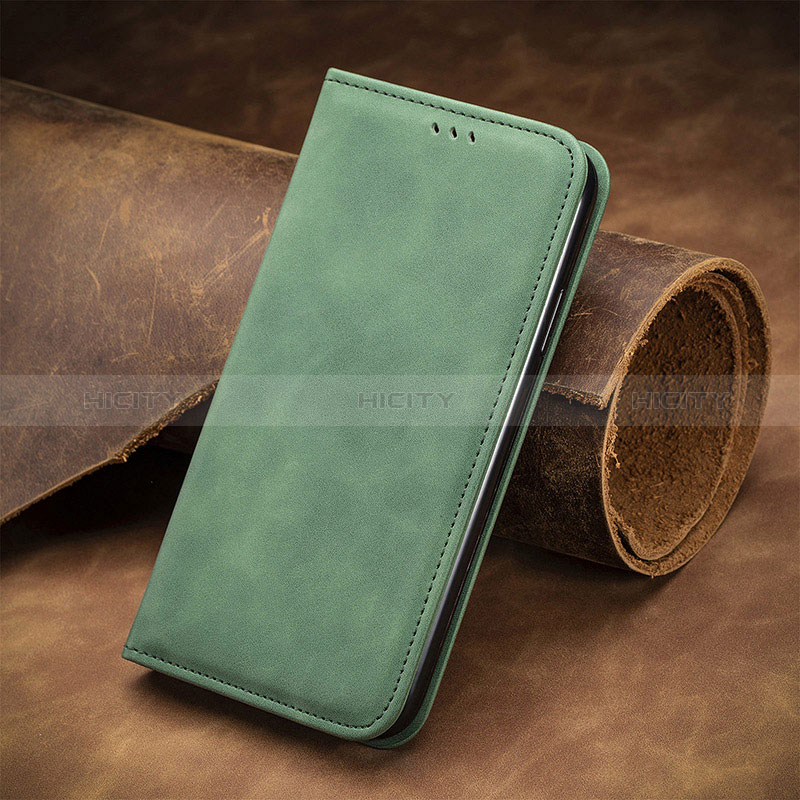 Funda de Cuero Cartera con Soporte Carcasa S08D para Xiaomi Redmi Note 12T Pro 5G Verde