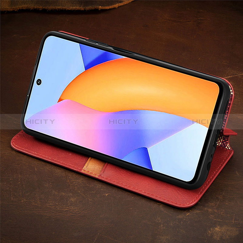 Funda de Cuero Cartera con Soporte Carcasa S09D para Huawei Honor 10X Lite