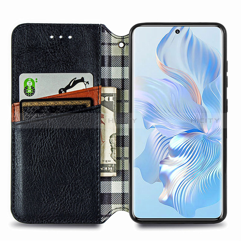 Funda de Cuero Cartera con Soporte Carcasa S09D para Huawei Honor 80 5G