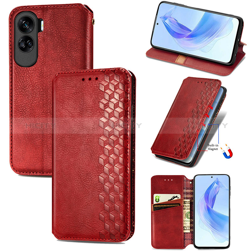 Funda de Cuero Cartera con Soporte Carcasa S09D para Huawei Honor 90 Lite 5G