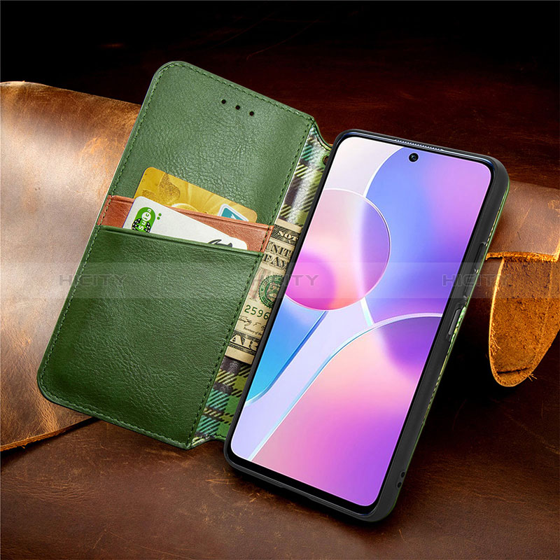 Funda de Cuero Cartera con Soporte Carcasa S09D para Huawei Honor X30i