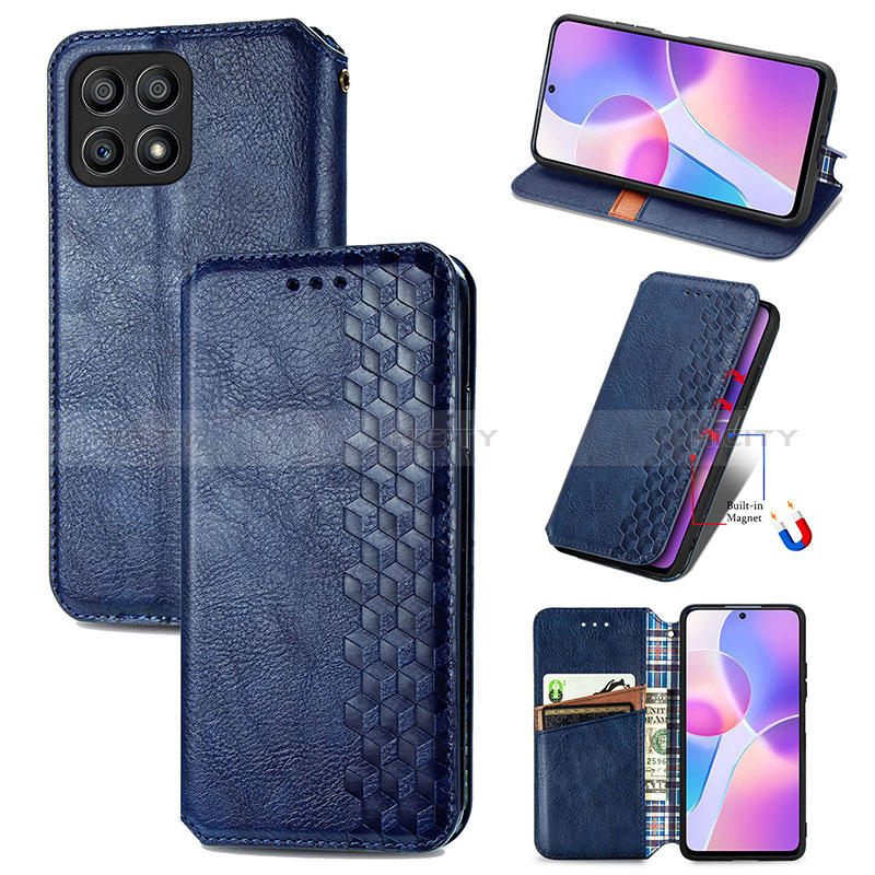 Funda de Cuero Cartera con Soporte Carcasa S09D para Huawei Honor X30i