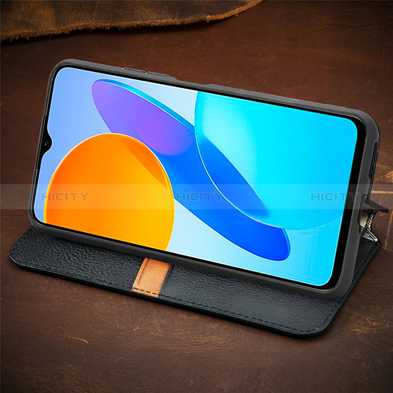 Funda de Cuero Cartera con Soporte Carcasa S09D para Huawei Honor X6 5G