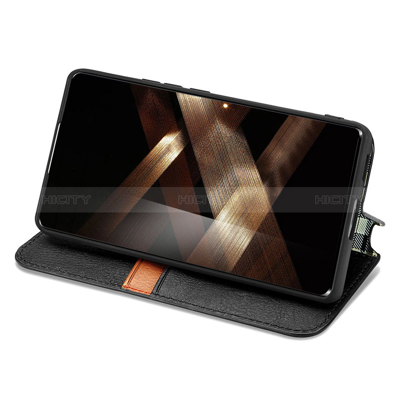 Funda de Cuero Cartera con Soporte Carcasa S09D para Huawei Honor X7b