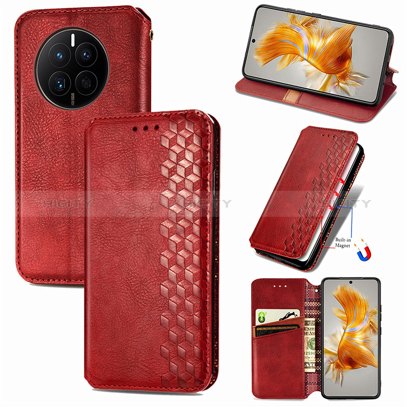 Funda de Cuero Cartera con Soporte Carcasa S09D para Huawei Mate 50E