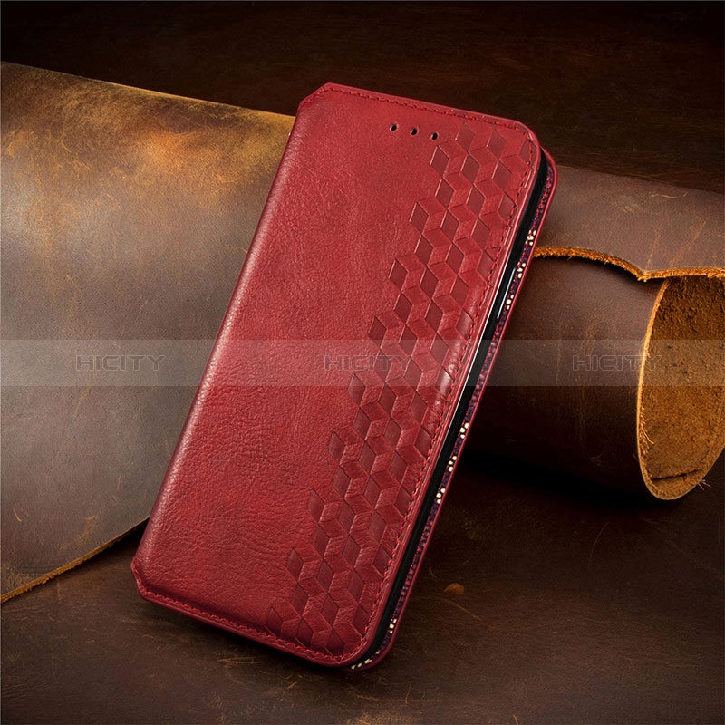 Funda de Cuero Cartera con Soporte Carcasa S09D para Huawei Mate 60 Pro Rojo