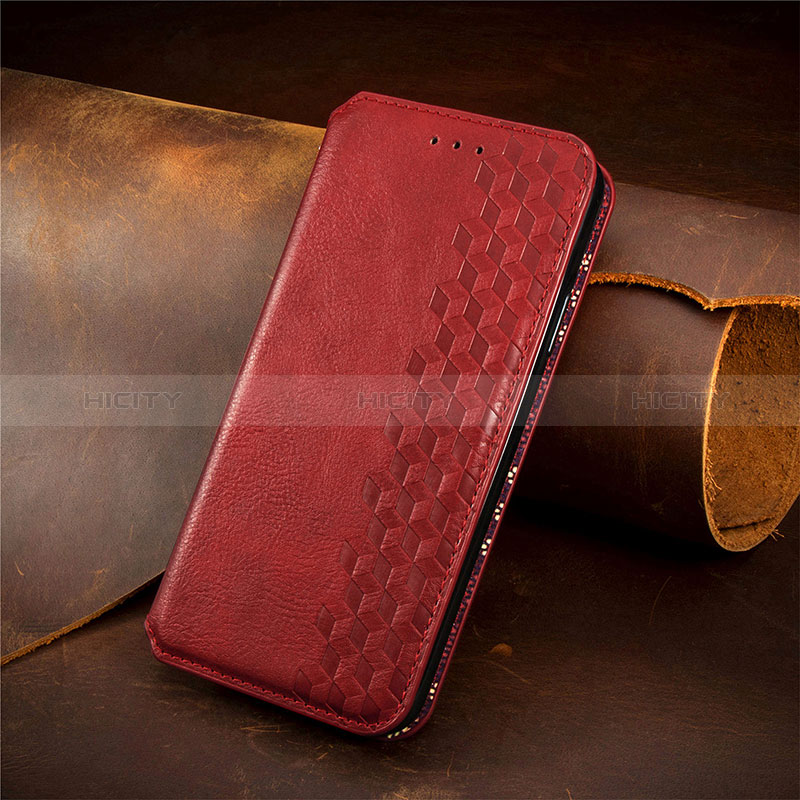 Funda de Cuero Cartera con Soporte Carcasa S09D para Huawei Nova 10 SE Rojo