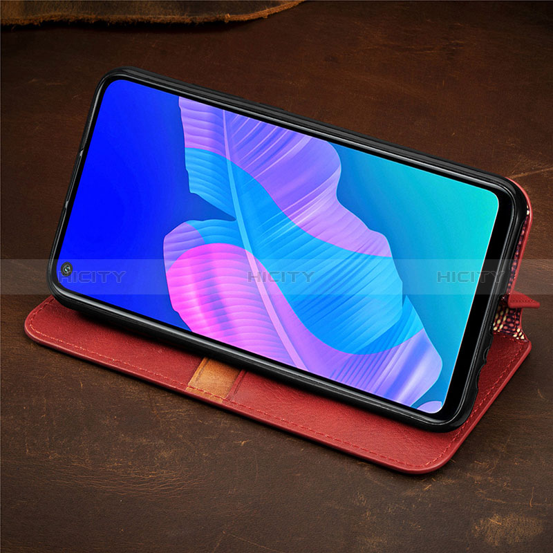 Funda de Cuero Cartera con Soporte Carcasa S09D para Huawei P40 Lite E