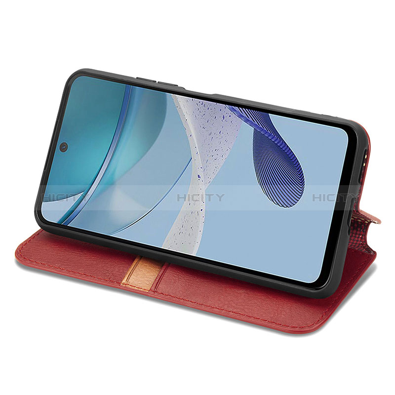 Funda de Cuero Cartera con Soporte Carcasa S09D para Motorola Moto G53j 5G