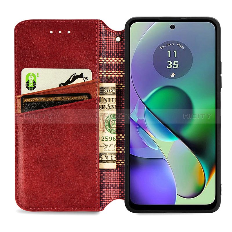 Funda de Cuero Cartera con Soporte Carcasa S09D para Motorola Moto G54 5G