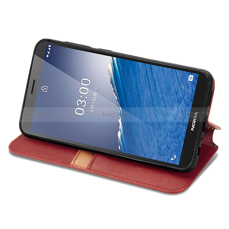 Funda de Cuero Cartera con Soporte Carcasa S09D para Nokia C3