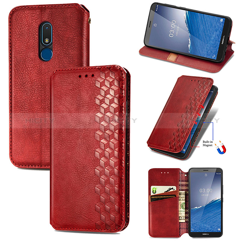 Funda de Cuero Cartera con Soporte Carcasa S09D para Nokia C3