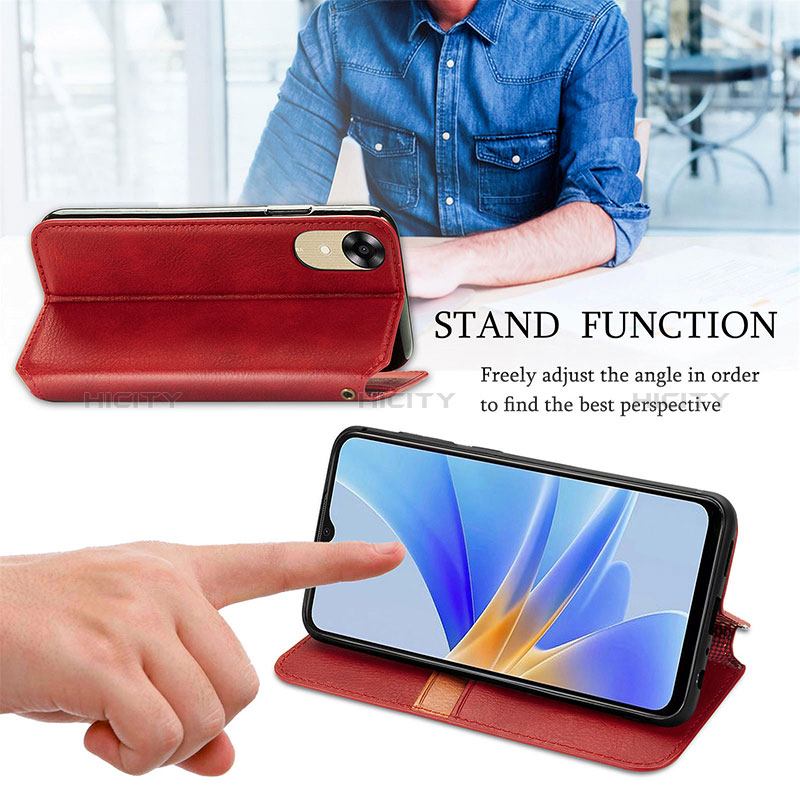 Funda de Cuero Cartera con Soporte Carcasa S09D para Oppo A17K