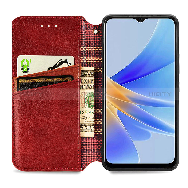 Funda de Cuero Cartera con Soporte Carcasa S09D para Oppo A17K