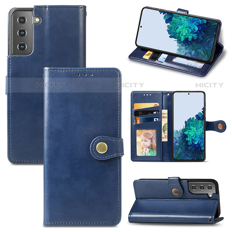 Funda de Cuero Cartera con Soporte Carcasa S09D para Samsung Galaxy S21 Plus 5G