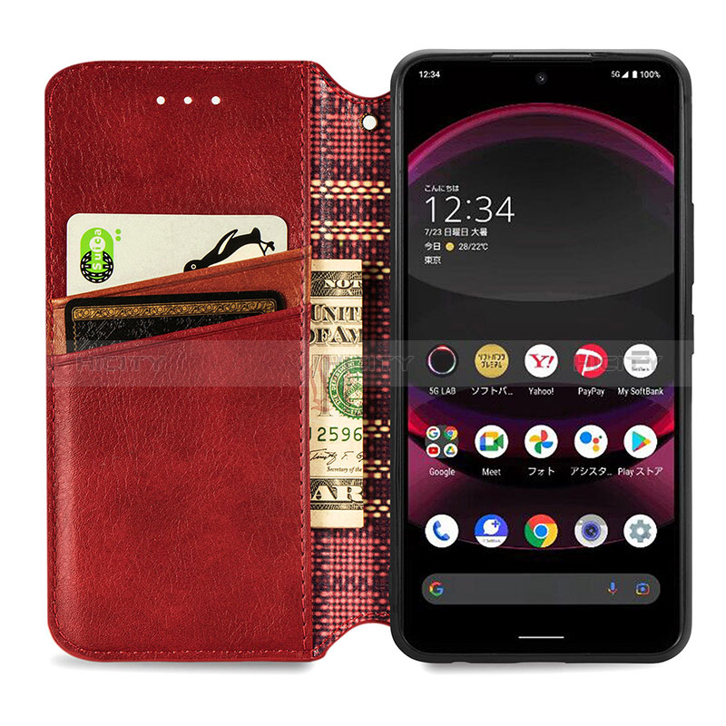 Funda de Cuero Cartera con Soporte Carcasa S09D para Sharp Aquos R8s Pro