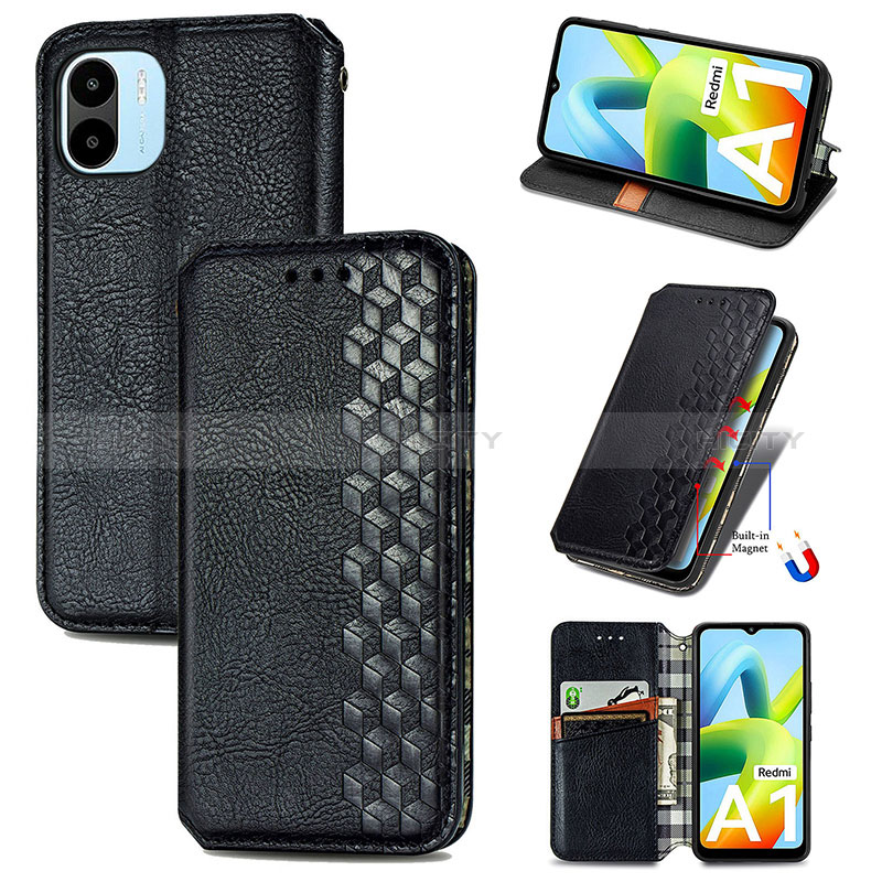 Funda de Cuero Cartera con Soporte Carcasa S09D para Xiaomi Poco C51