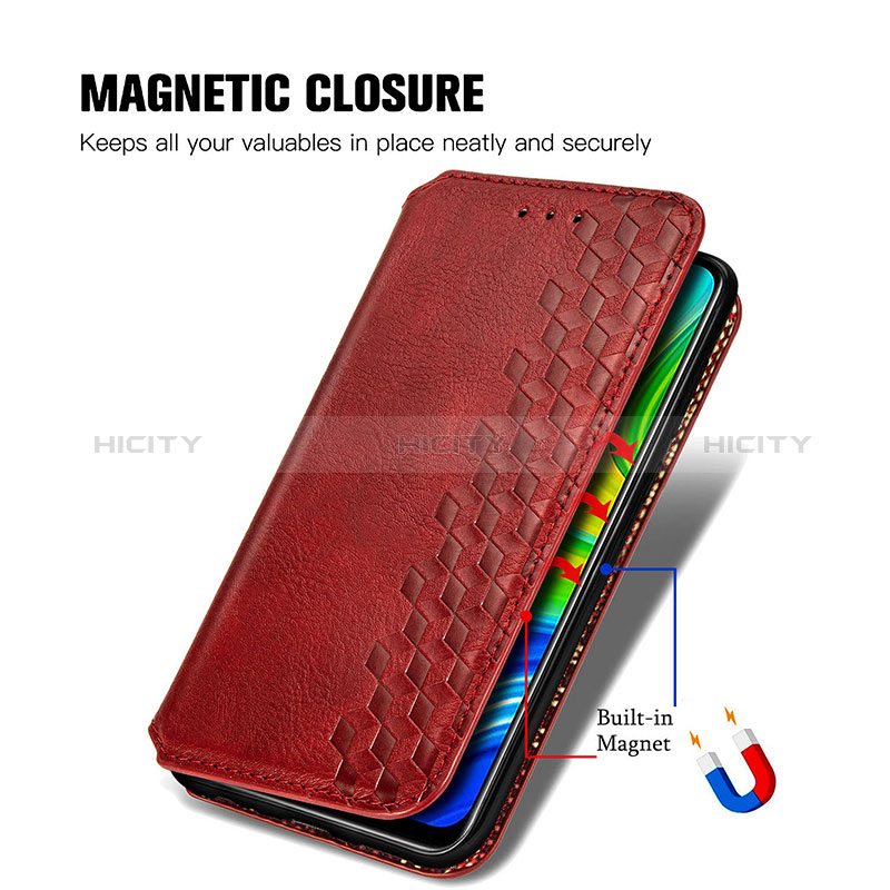 Funda de Cuero Cartera con Soporte Carcasa S09D para Xiaomi Redmi 10X 4G