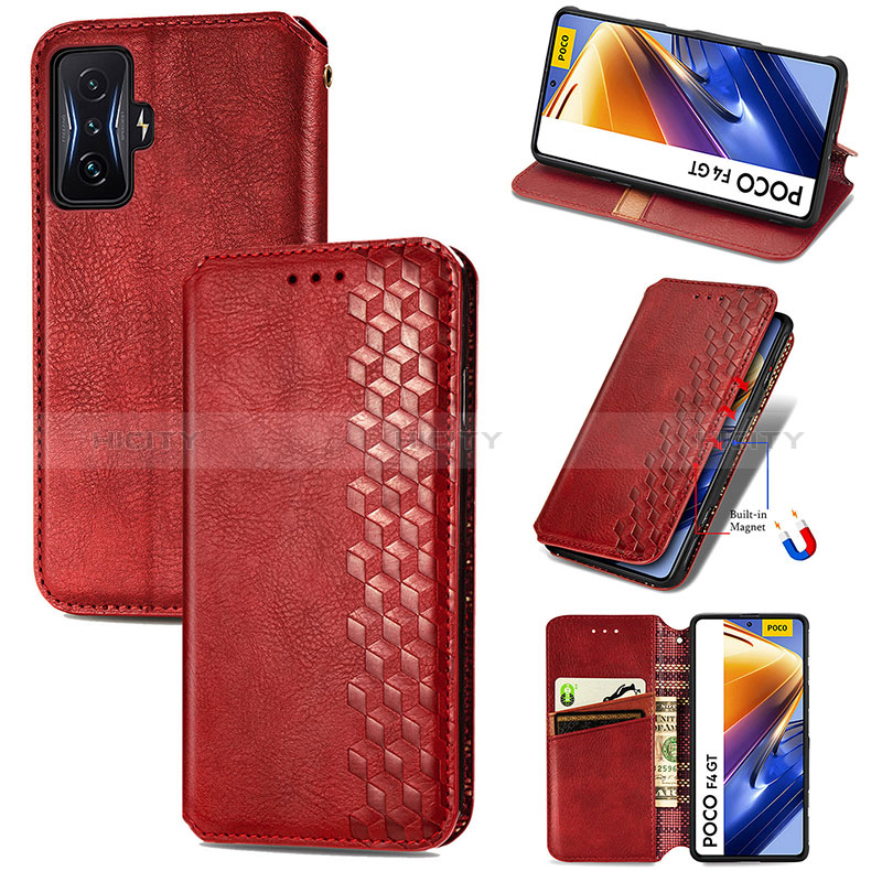 Funda de Cuero Cartera con Soporte Carcasa S09D para Xiaomi Redmi K50 Gaming AMG F1 5G