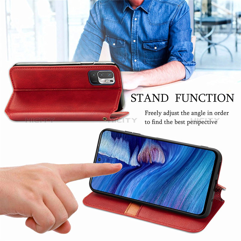 Funda de Cuero Cartera con Soporte Carcasa S09D para Xiaomi Redmi Note 10 5G