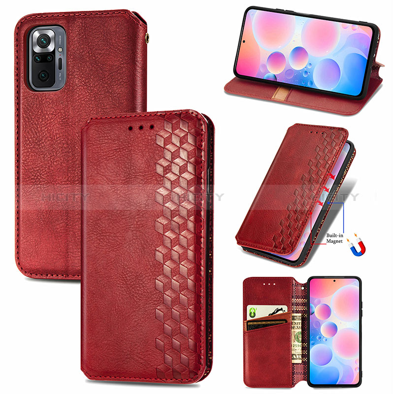 Funda de Cuero Cartera con Soporte Carcasa S09D para Xiaomi Redmi Note 10 Pro Max