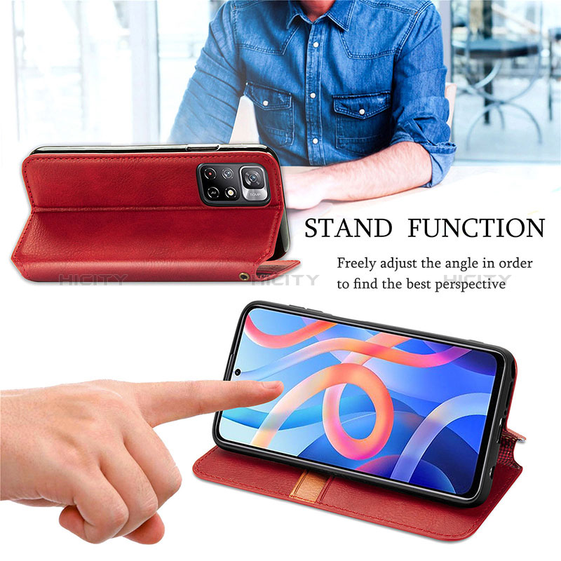 Funda de Cuero Cartera con Soporte Carcasa S09D para Xiaomi Redmi Note 11 5G