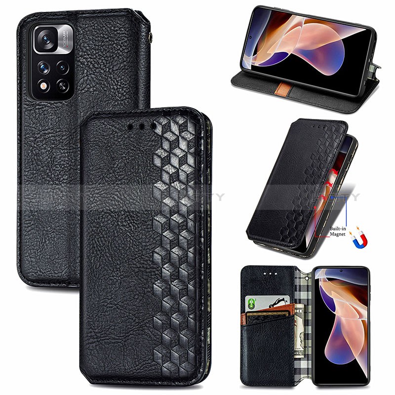 Funda de Cuero Cartera con Soporte Carcasa S09D para Xiaomi Redmi Note 11 Pro+ Plus 5G