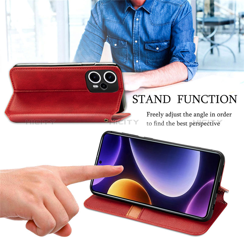 Funda de Cuero Cartera con Soporte Carcasa S09D para Xiaomi Redmi Note 12 Turbo 5G