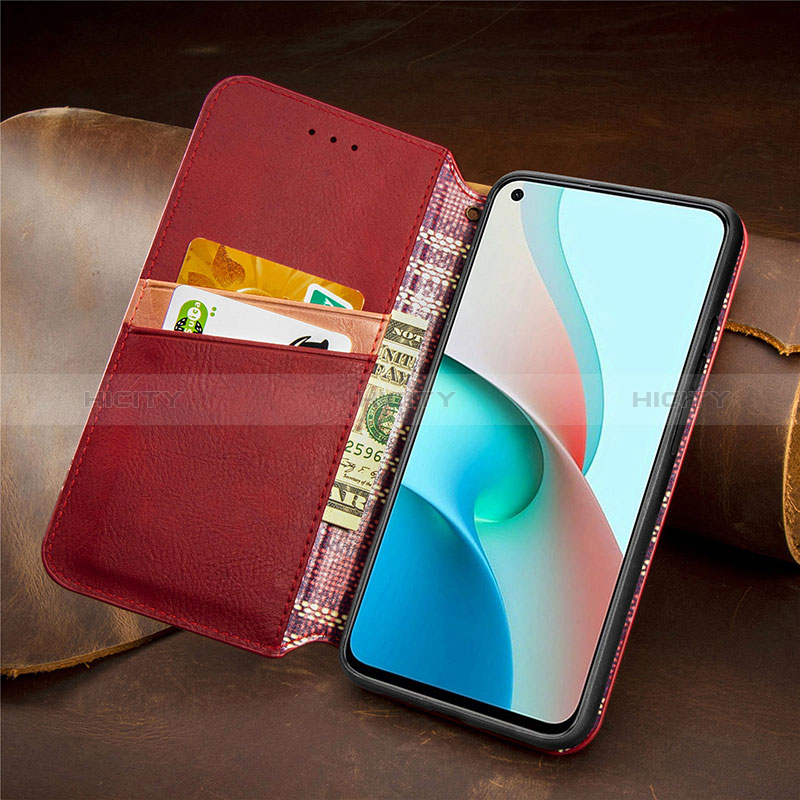 Funda de Cuero Cartera con Soporte Carcasa S09D para Xiaomi Redmi Note 9 5G