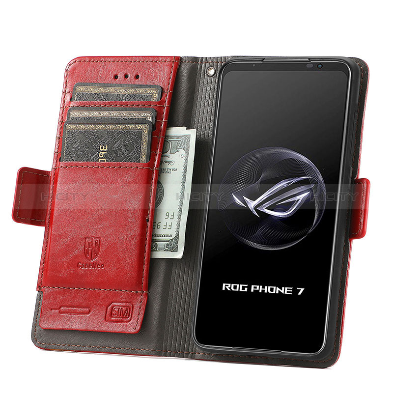 Funda de Cuero Cartera con Soporte Carcasa S10D para Asus ROG Phone 7 Ultimate