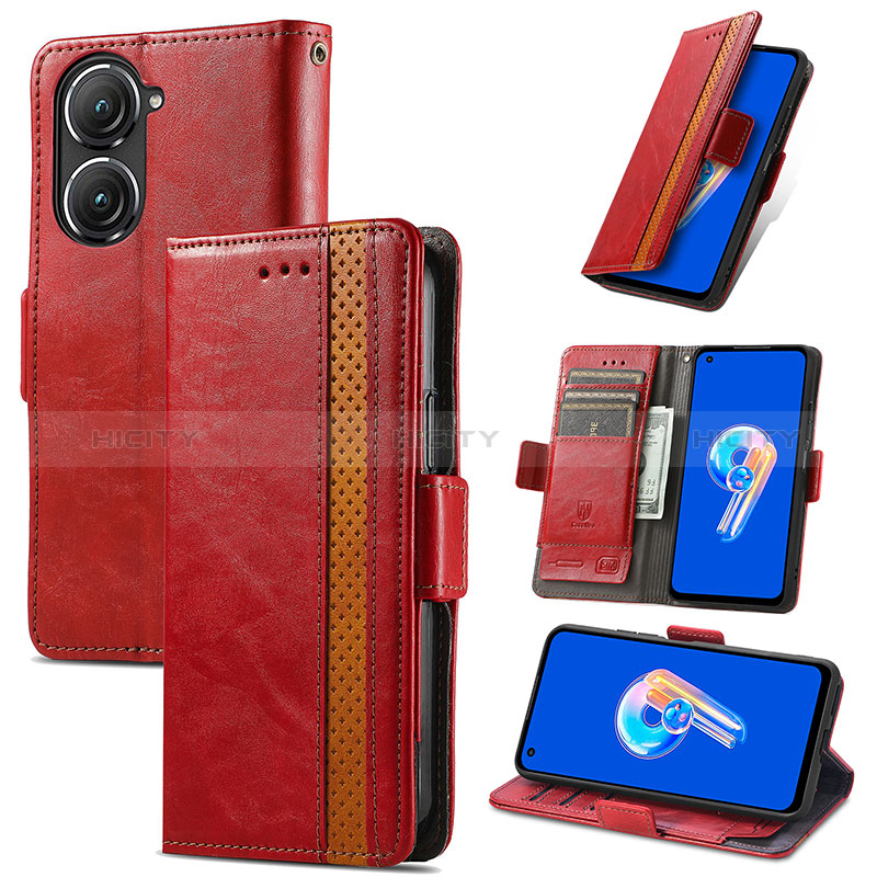 Funda de Cuero Cartera con Soporte Carcasa S10D para Asus Zenfone 9