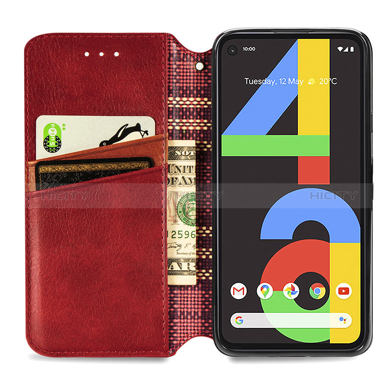 Funda de Cuero Cartera con Soporte Carcasa S10D para Google Pixel 4a