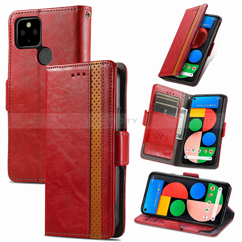 Funda de Cuero Cartera con Soporte Carcasa S10D para Google Pixel 5a 5G