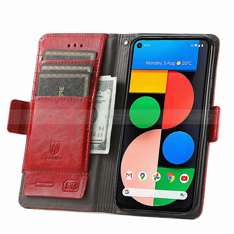 Funda de Cuero Cartera con Soporte Carcasa S10D para Google Pixel 5a 5G