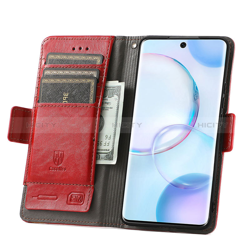 Funda de Cuero Cartera con Soporte Carcasa S10D para Huawei Honor 50 5G