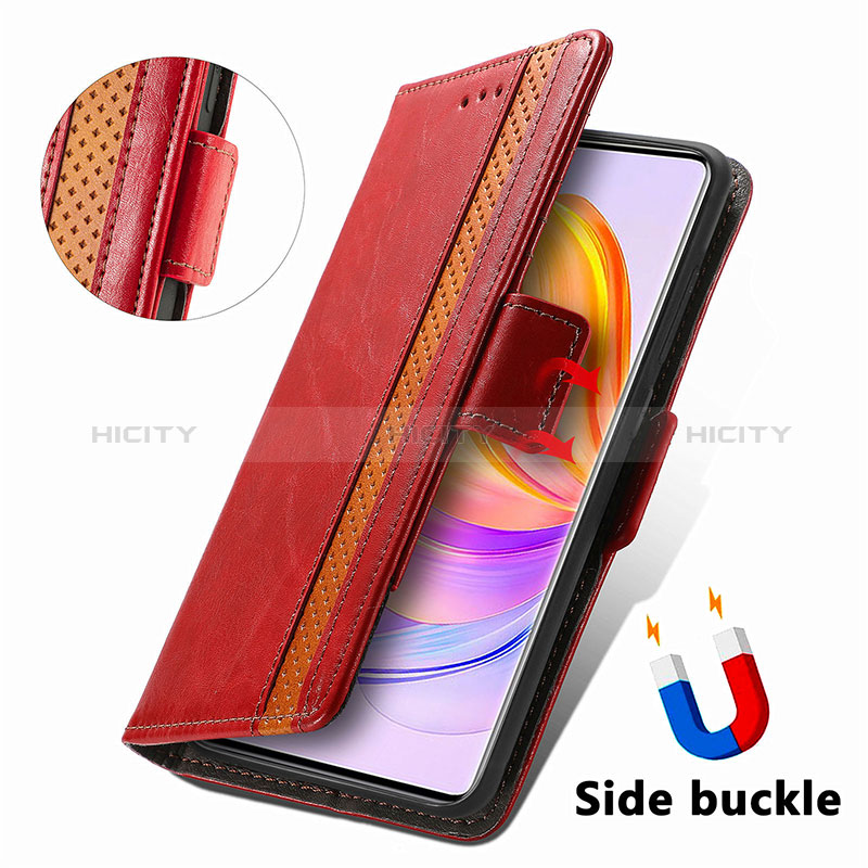 Funda de Cuero Cartera con Soporte Carcasa S10D para Huawei Honor 80 SE 5G