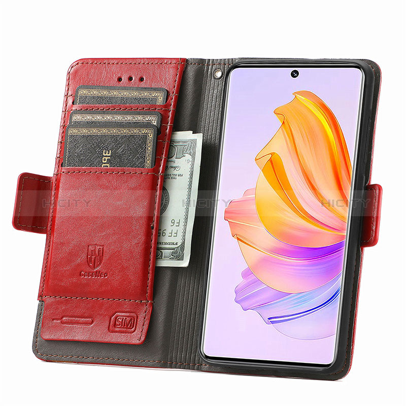 Funda de Cuero Cartera con Soporte Carcasa S10D para Huawei Honor 80 SE 5G