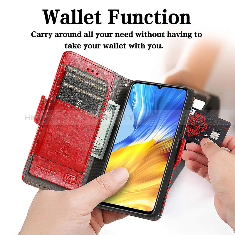 Funda de Cuero Cartera con Soporte Carcasa S10D para Huawei Honor X10 Max 5G