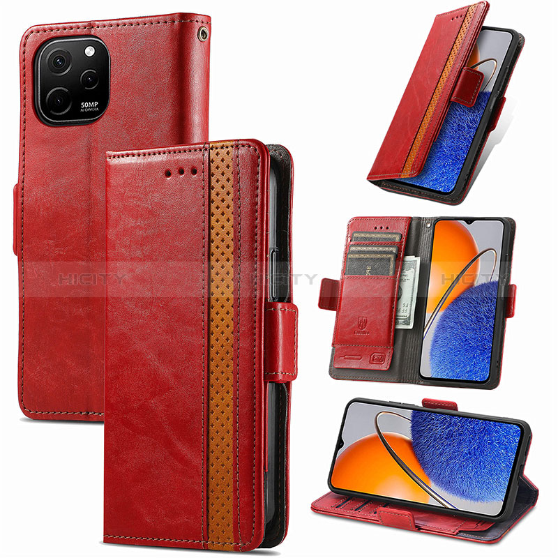 Funda de Cuero Cartera con Soporte Carcasa S10D para Huawei Nova Y61