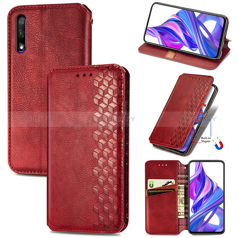 Funda de Cuero Cartera con Soporte Carcasa S10D para Huawei Y9 Prime (2019)