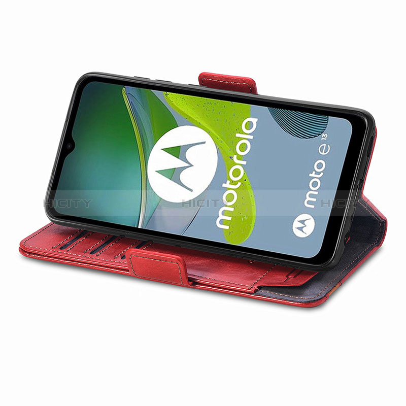 Funda de Cuero Cartera con Soporte Carcasa S10D para Motorola Moto E13