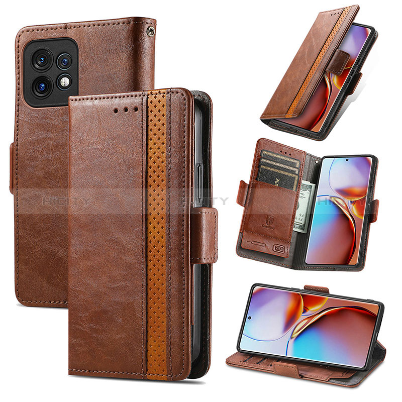 Funda de Cuero Cartera con Soporte Carcasa S10D para Motorola Moto Edge Plus (2023) 5G