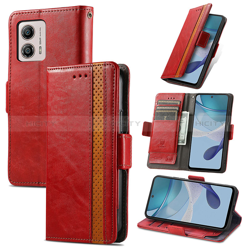 Funda de Cuero Cartera con Soporte Carcasa S10D para Motorola Moto G53y 5G