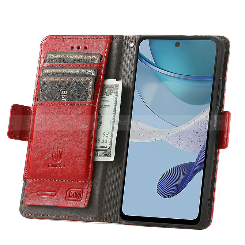 Funda de Cuero Cartera con Soporte Carcasa S10D para Motorola Moto G53y 5G