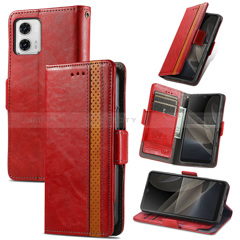 Funda de Cuero Cartera con Soporte Carcasa S10D para Motorola Moto G73 5G