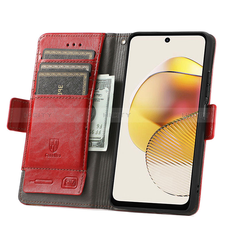 Funda de Cuero Cartera con Soporte Carcasa S10D para Motorola Moto G73 5G