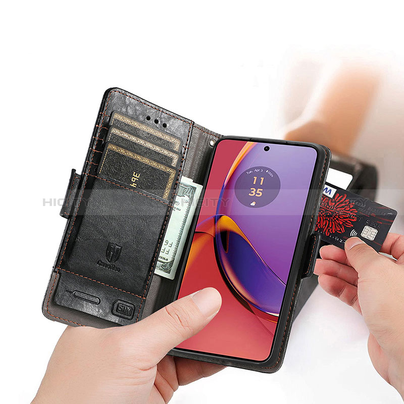 Funda de Cuero Cartera con Soporte Carcasa S10D para Motorola Moto G84 5G