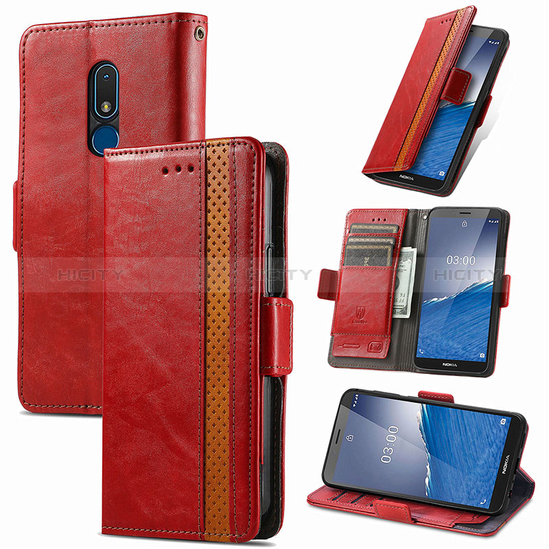 Funda de Cuero Cartera con Soporte Carcasa S10D para Nokia C3